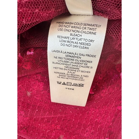 Maeve By Anthropologie Sequined Tie-Strap V-Neck Tank Top Medium Burgundy - Picture 11 of 15